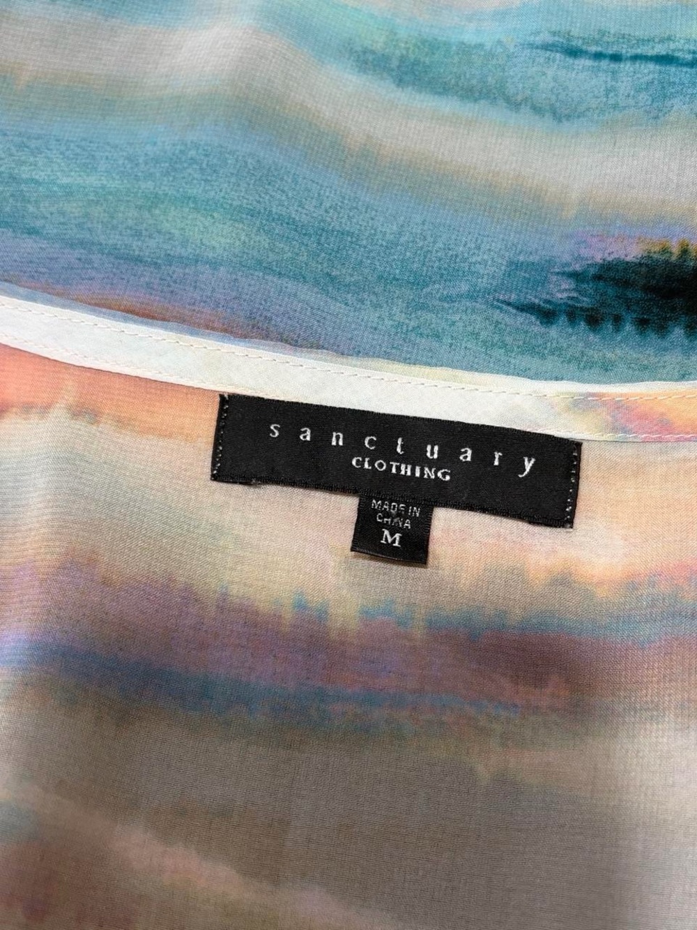 Sanctuary Multicolor Watercolor Stripe Tie-Front Tunic - Picture 8 of 9
